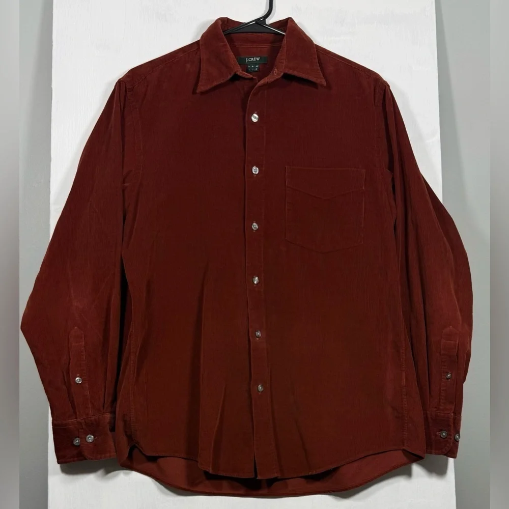 J. Crew Rich Orange Corduroy Shirt